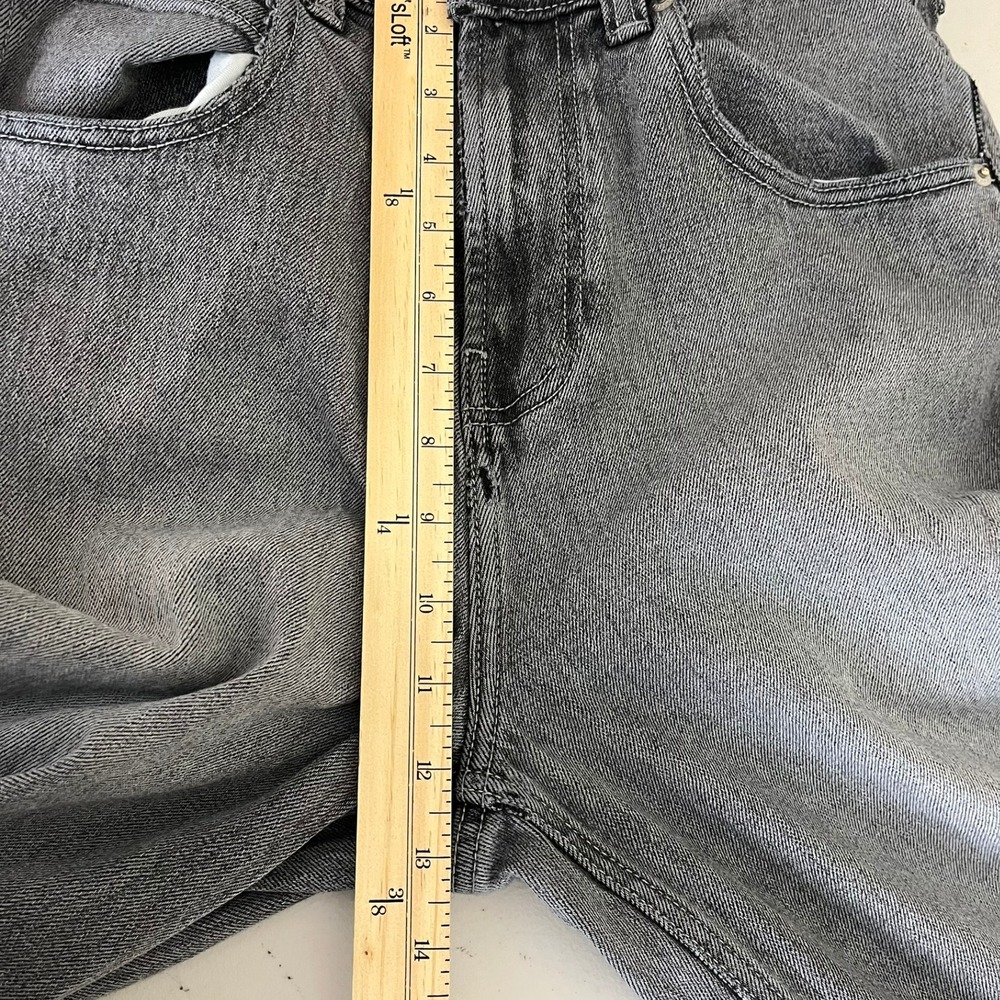 Hollister Super Baggy Snake Graphic Jeans Faded Gray Wide Leg Womens Size 28 - Picture 13 of 15
